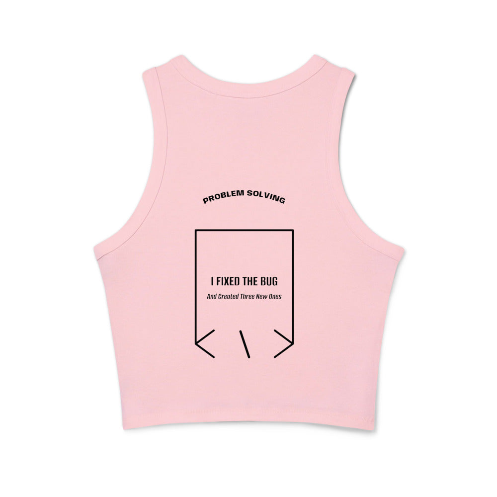 I Fixed The Bug — Solid Pink Blend Solid Black Blend back mockup