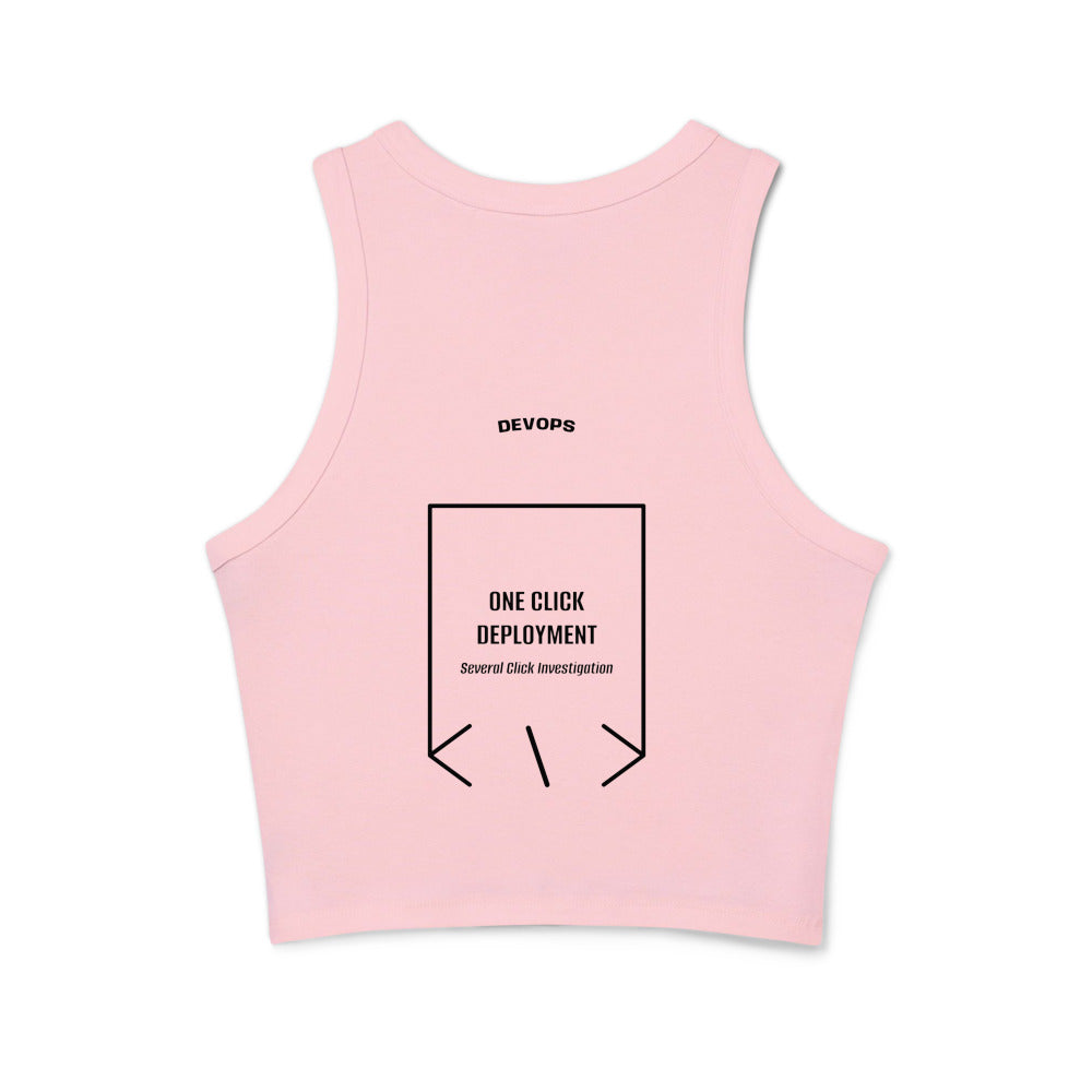 One Click Deployment — Solid Pink Blend Solid Black Blend back mockup