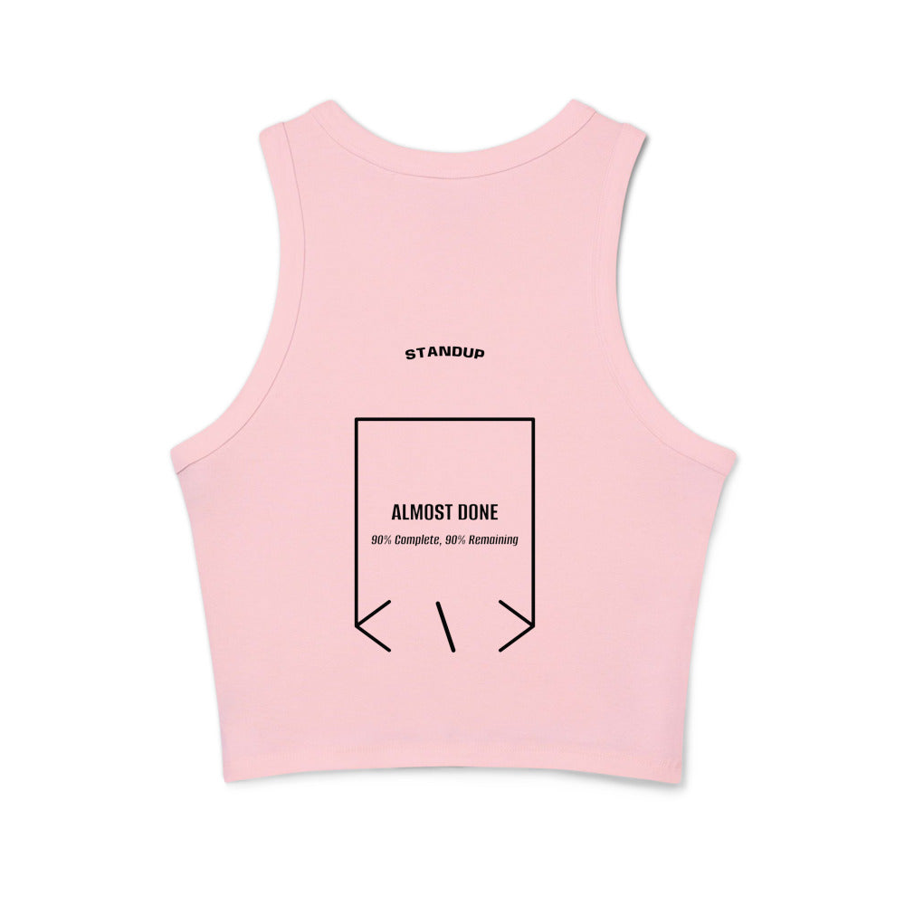 Almost Done — Solid Pink Blend Solid Black Blend back mockup