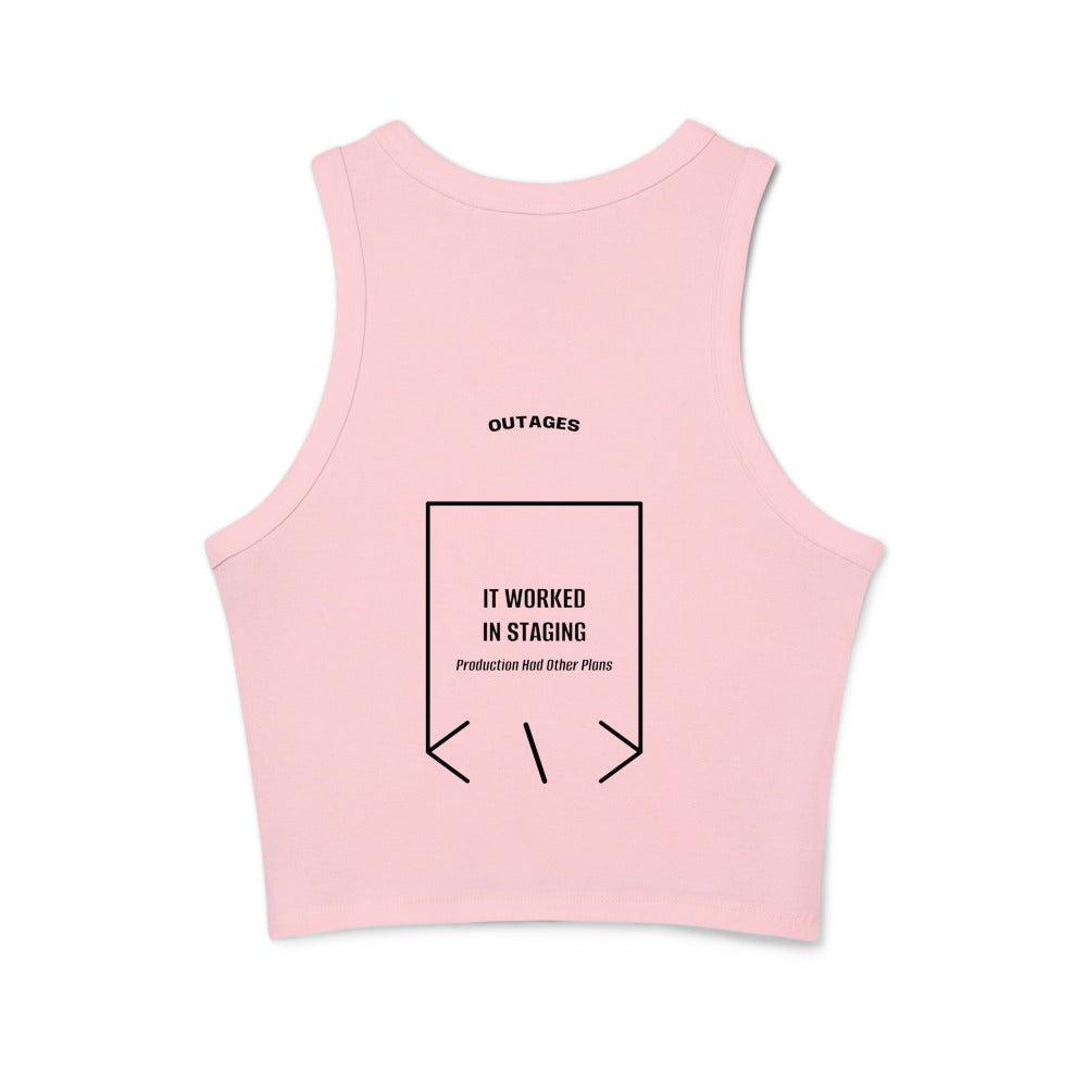 It Worked In Staging — Solid Pink Blend Solid Black Blend back mockup