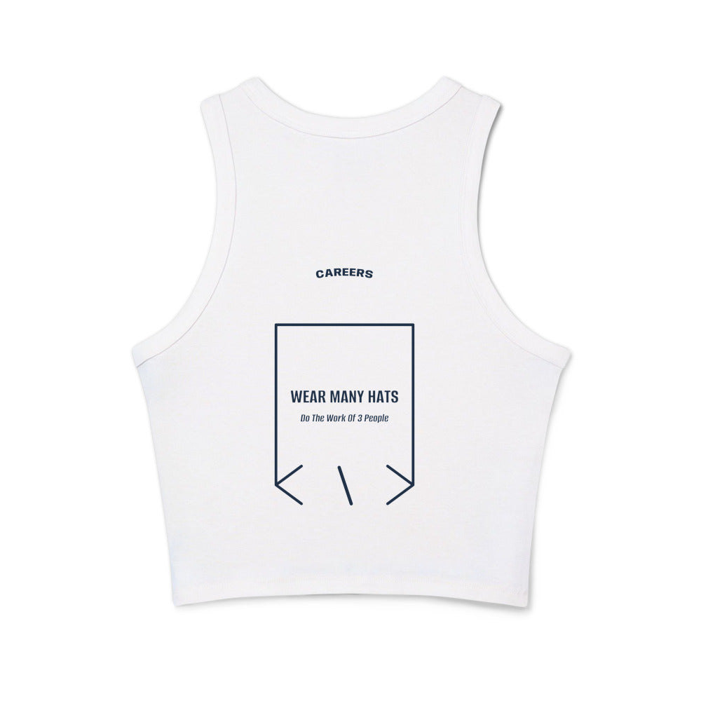 Wear Many Hats — Solid White Blend Solid Navy Blend back mockup