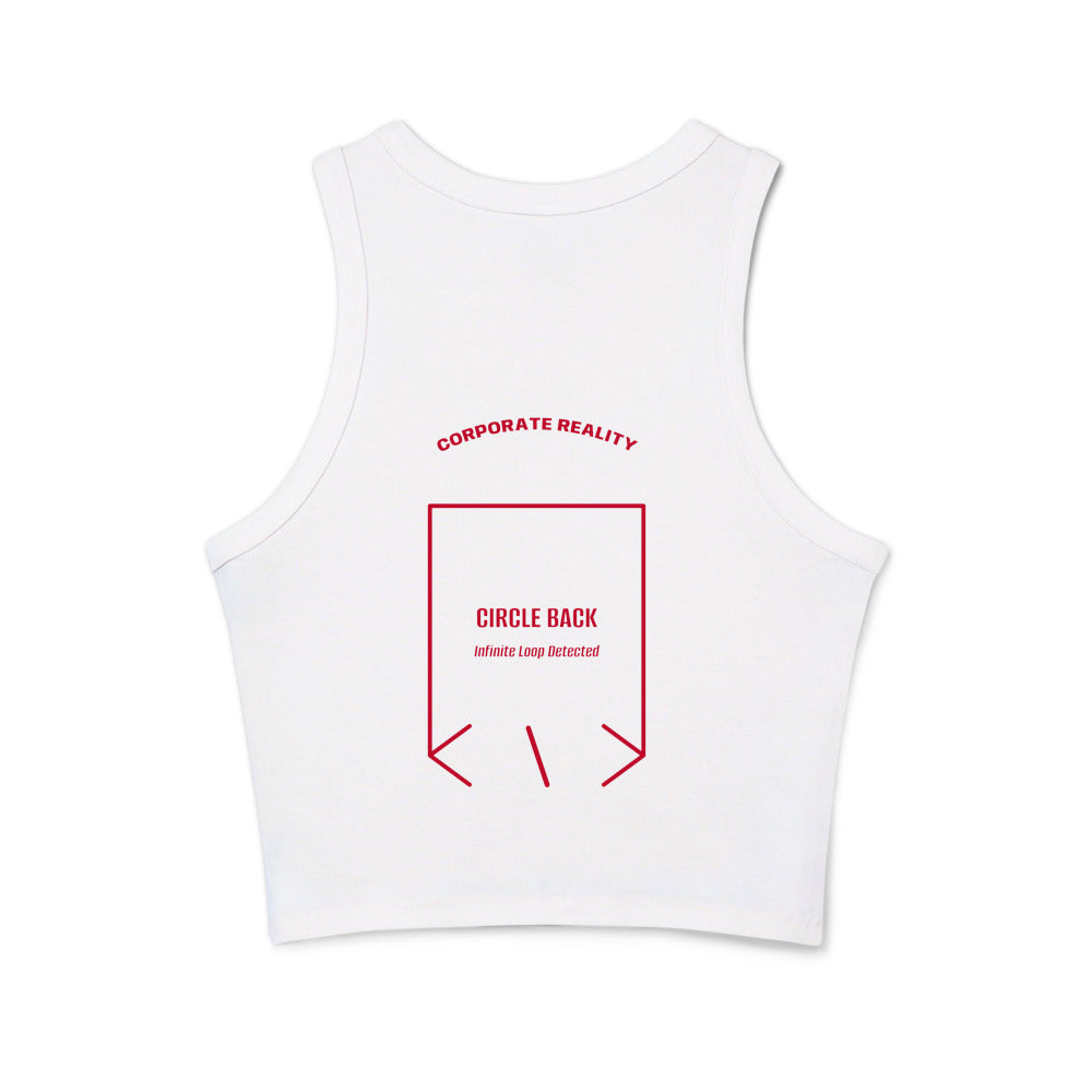 Circle Back — Solid White Blend Solid Red Blend back mockup