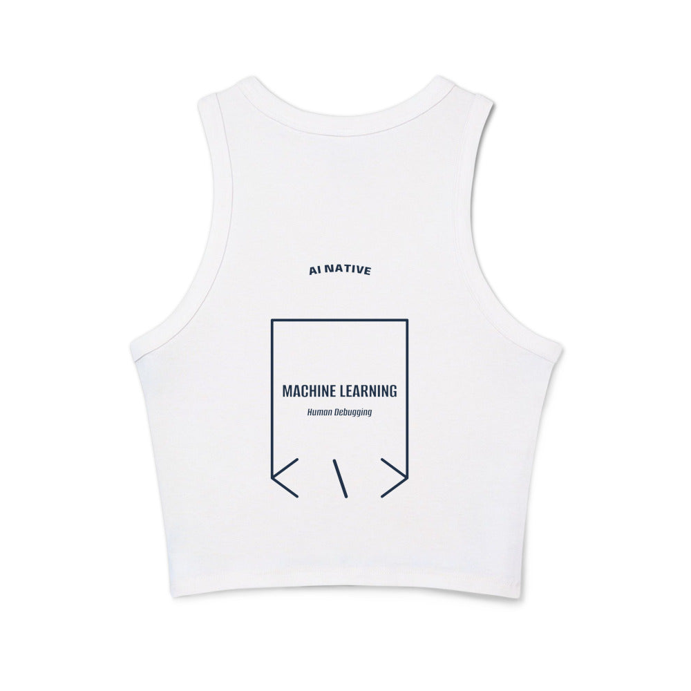 Machine Learning — Solid White Blend Solid Navy Blend back mockup