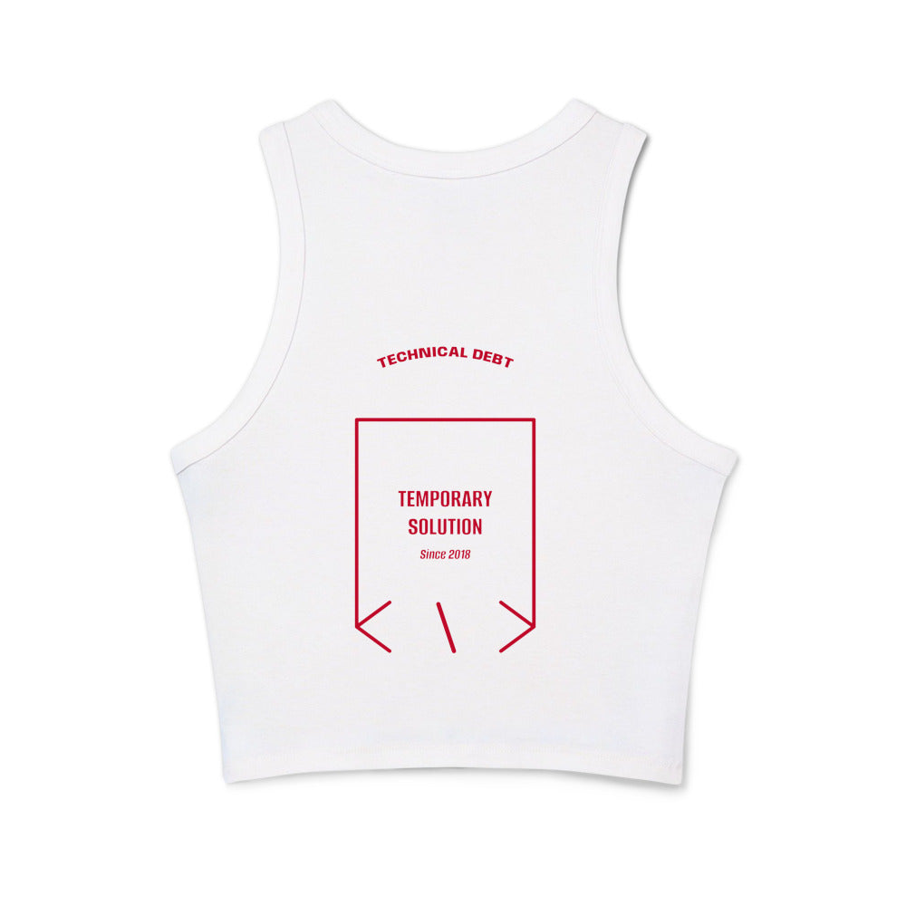Temporary Solution — Solid White Blend Solid Red Blend back mockup