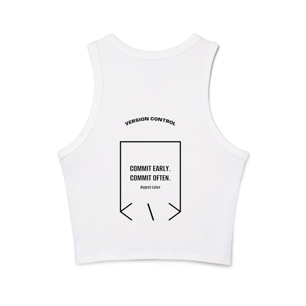 Commit Early. Commit Often. — secondary back mockup