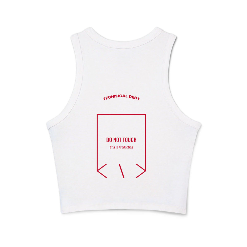 Do Not Touch — Solid White Blend Solid Red Blend back mockup