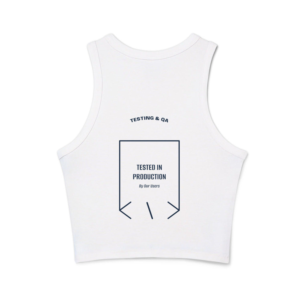 Tested In Production — Solid White Blend Solid Navy Blend back mockup