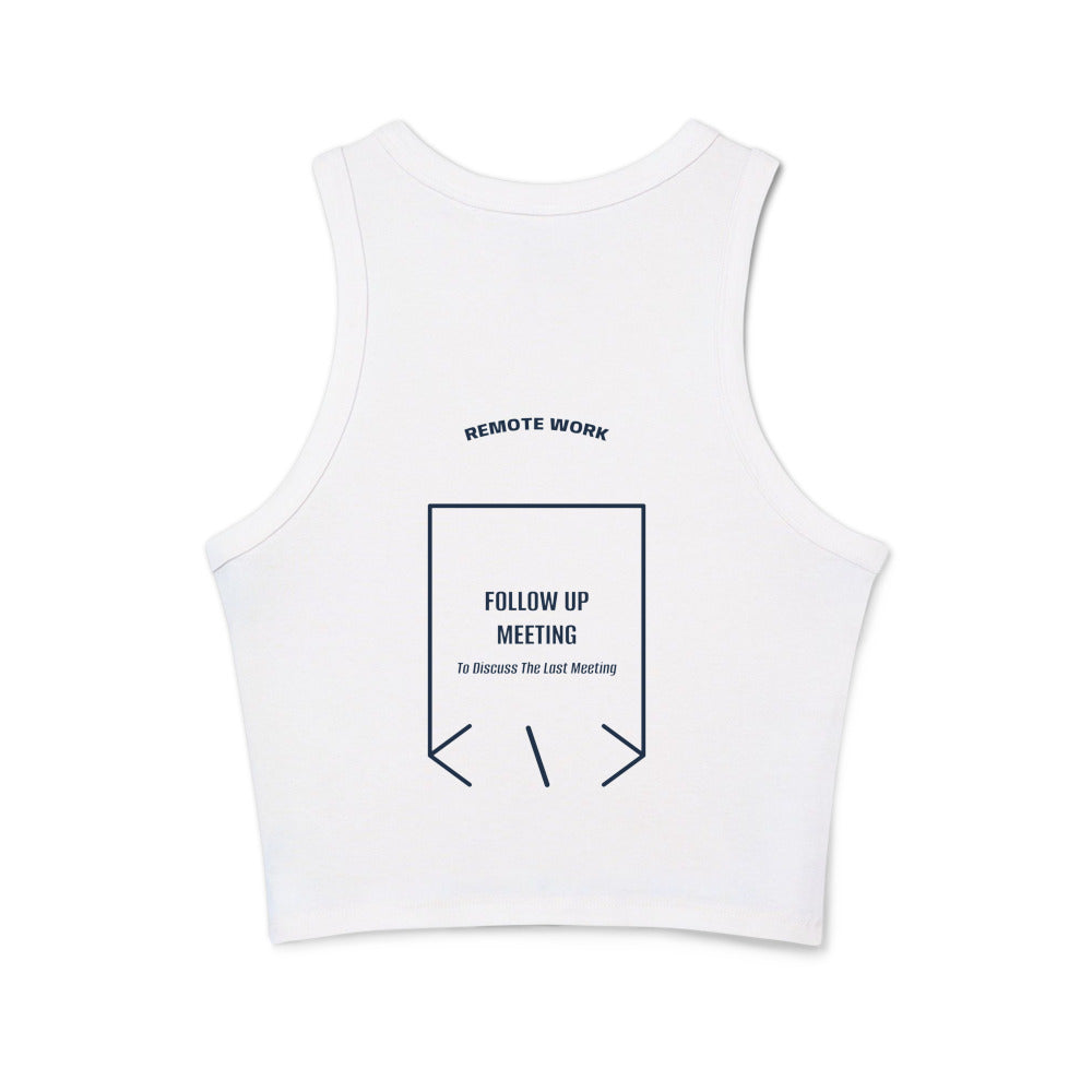 Follow Up Meeting — Solid White Blend Solid Navy Blend back mockup