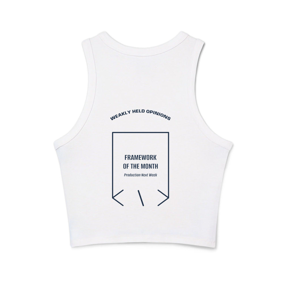 Framework Of The Month — Solid White Blend Solid Navy Blend back mockup