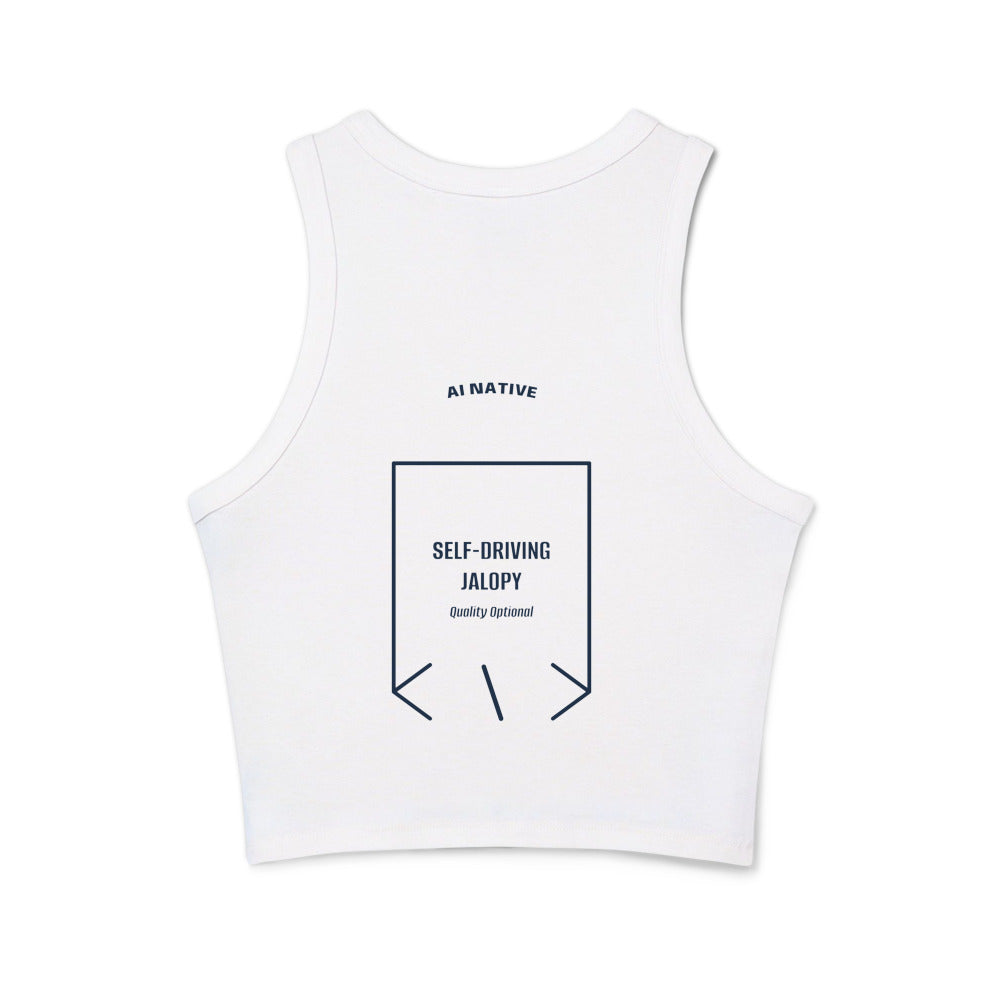 Self-Driving Jalopy — Solid White Blend Solid Navy Blend back mockup