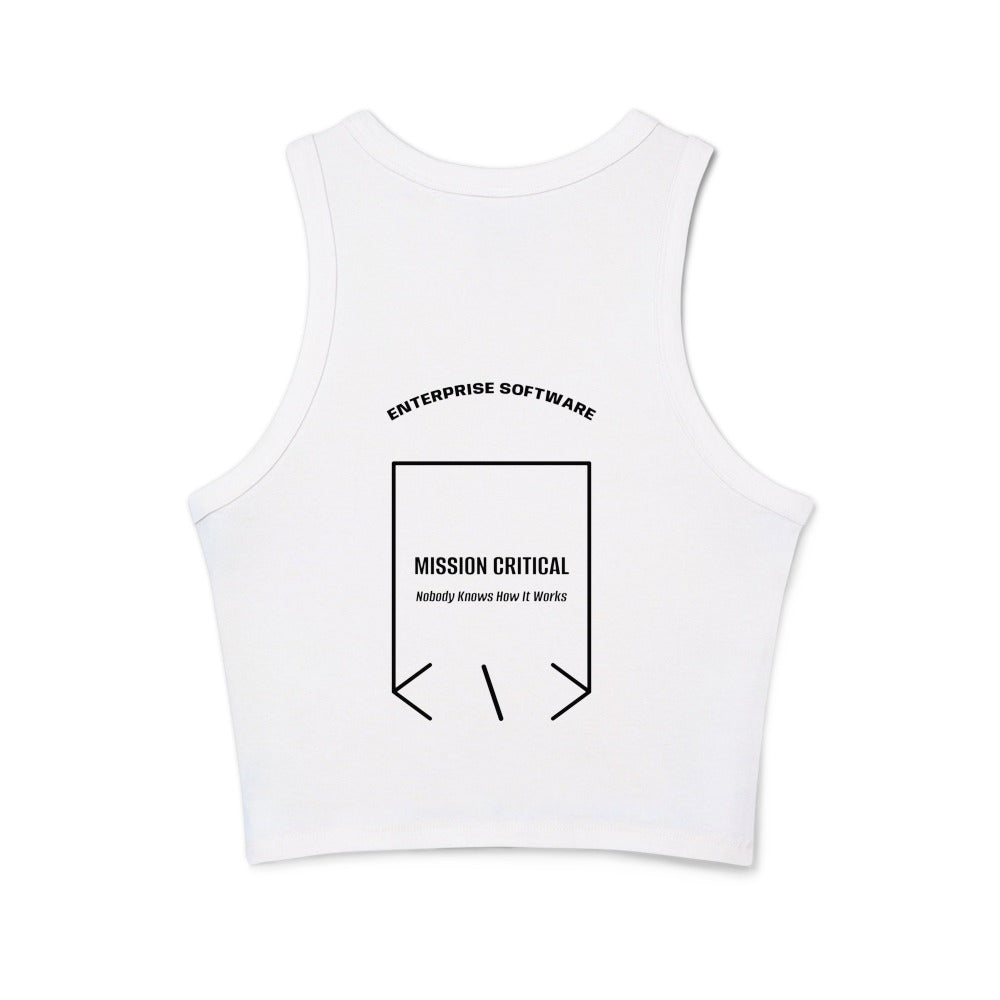 Mission Critical — Solid White Blend Solid Black Blend back mockup
