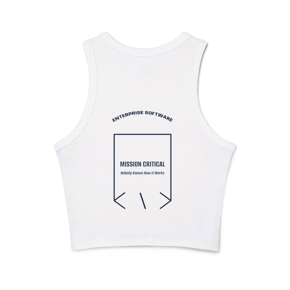 Mission Critical — Solid White Blend Solid Navy Blend back mockup