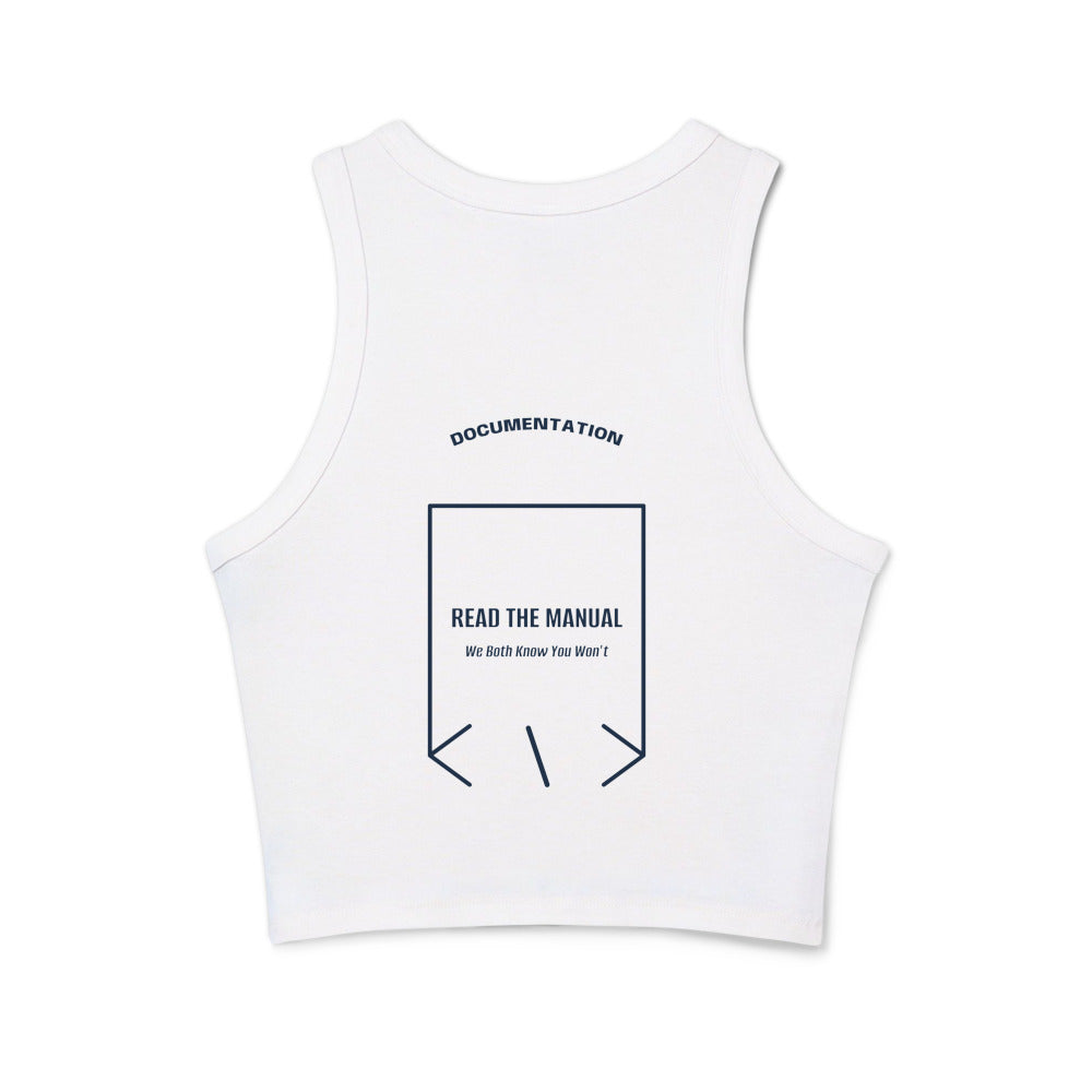 Read The Manual — Solid White Blend Solid Navy Blend back mockup