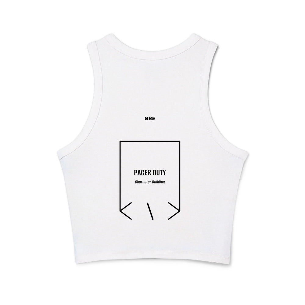 Pager Duty — Solid White Blend Solid Black Blend back mockup