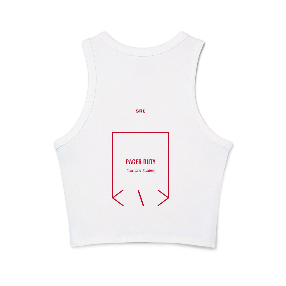 Pager Duty — Solid White Blend Solid Red Blend back mockup