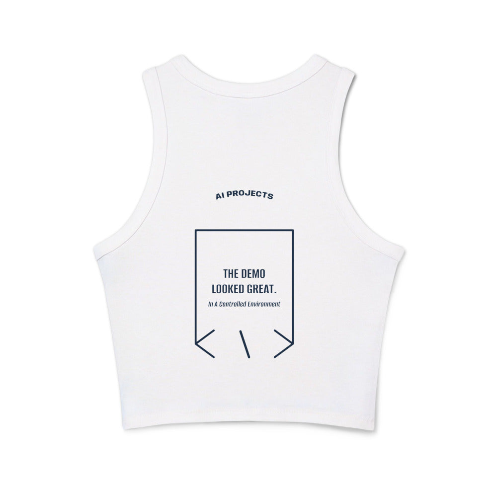 The Demo Looked Great. — Solid White Blend Solid Navy Blend back mockup