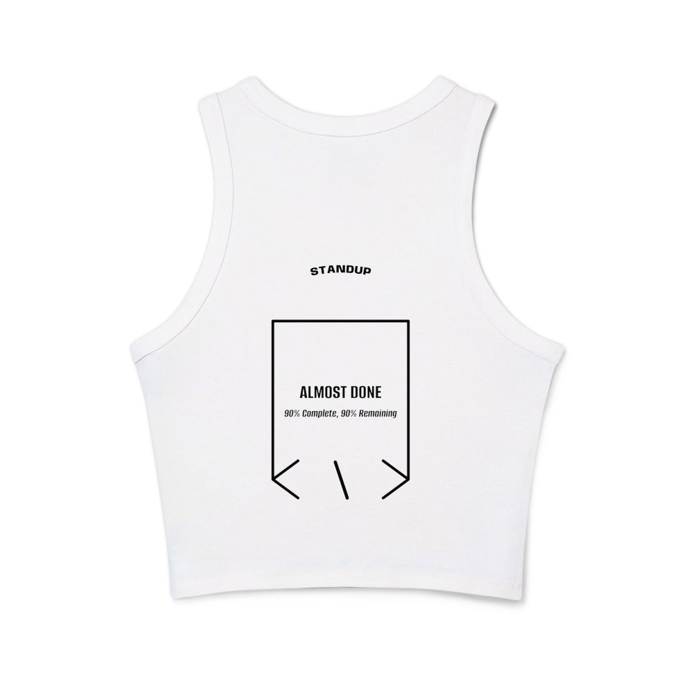 Almost Done — Solid White Blend Solid Black Blend back mockup