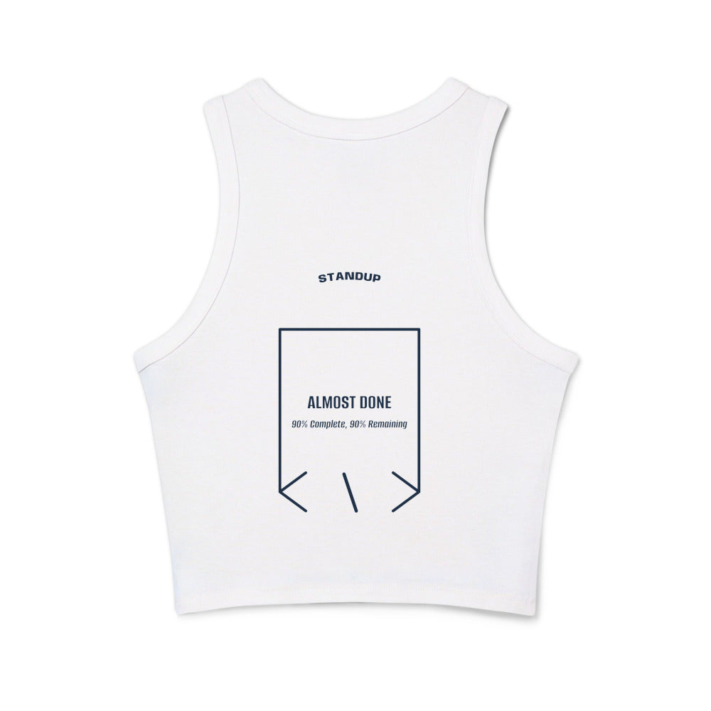 Almost Done — Solid White Blend Solid Navy Blend back mockup