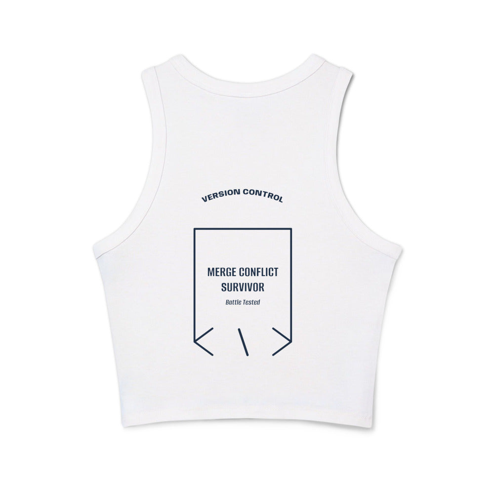 Merge Conflict Survivor — Solid White Blend Solid Navy Blend back mockup