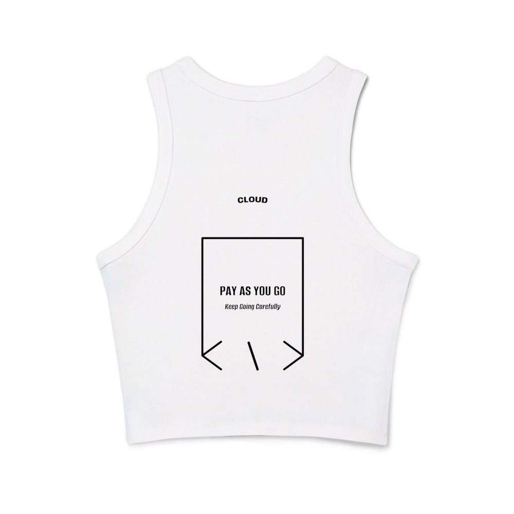 Pay As You Go — Solid White Blend Solid Black Blend back mockup