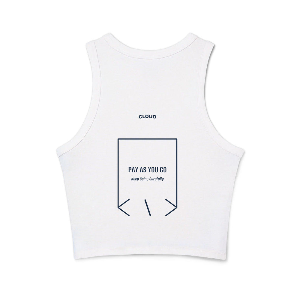 Pay As You Go — Solid White Blend Solid Navy Blend back mockup