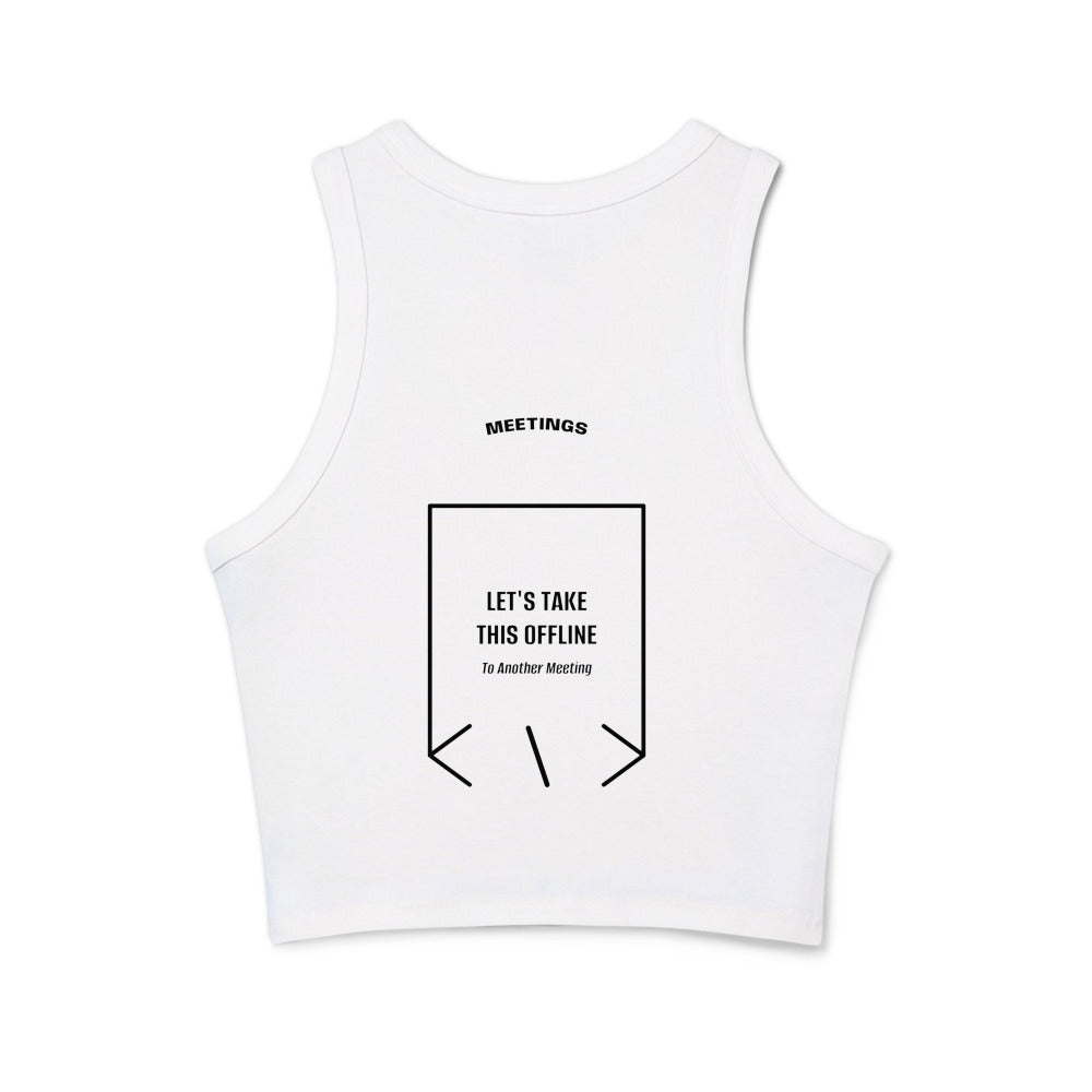 Let's Take This Offline — Solid White Blend Solid Black Blend back mockup