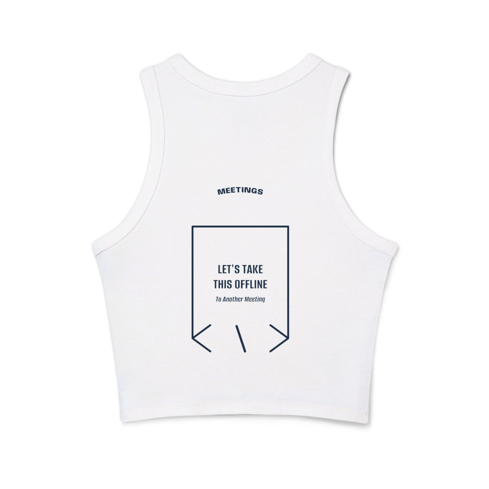 Let's Take This Offline — Solid White Blend Solid Navy Blend back mockup