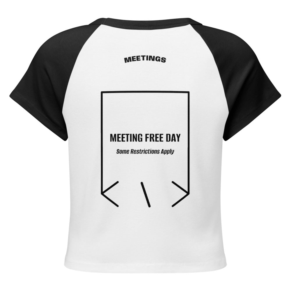 Meeting Free Day — White/Black Black back mockup