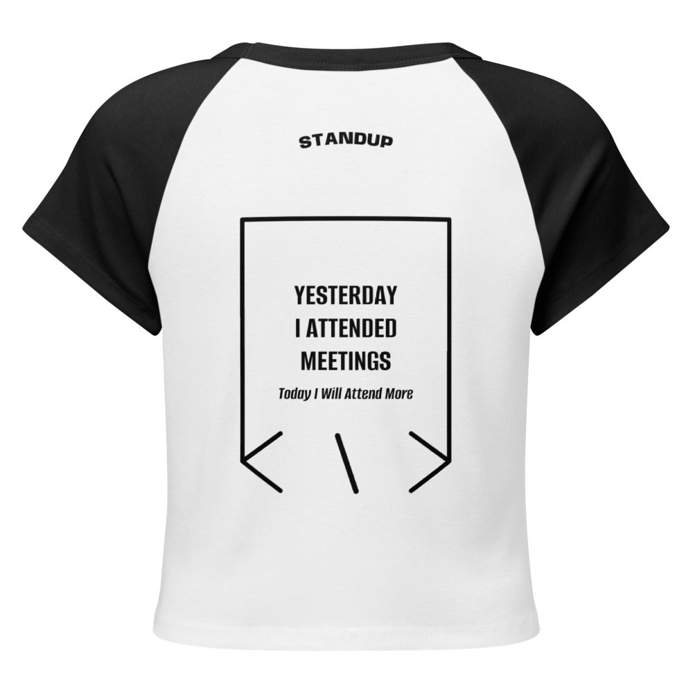 Yesterday I Attended Meetings — White/Black Black back mockup