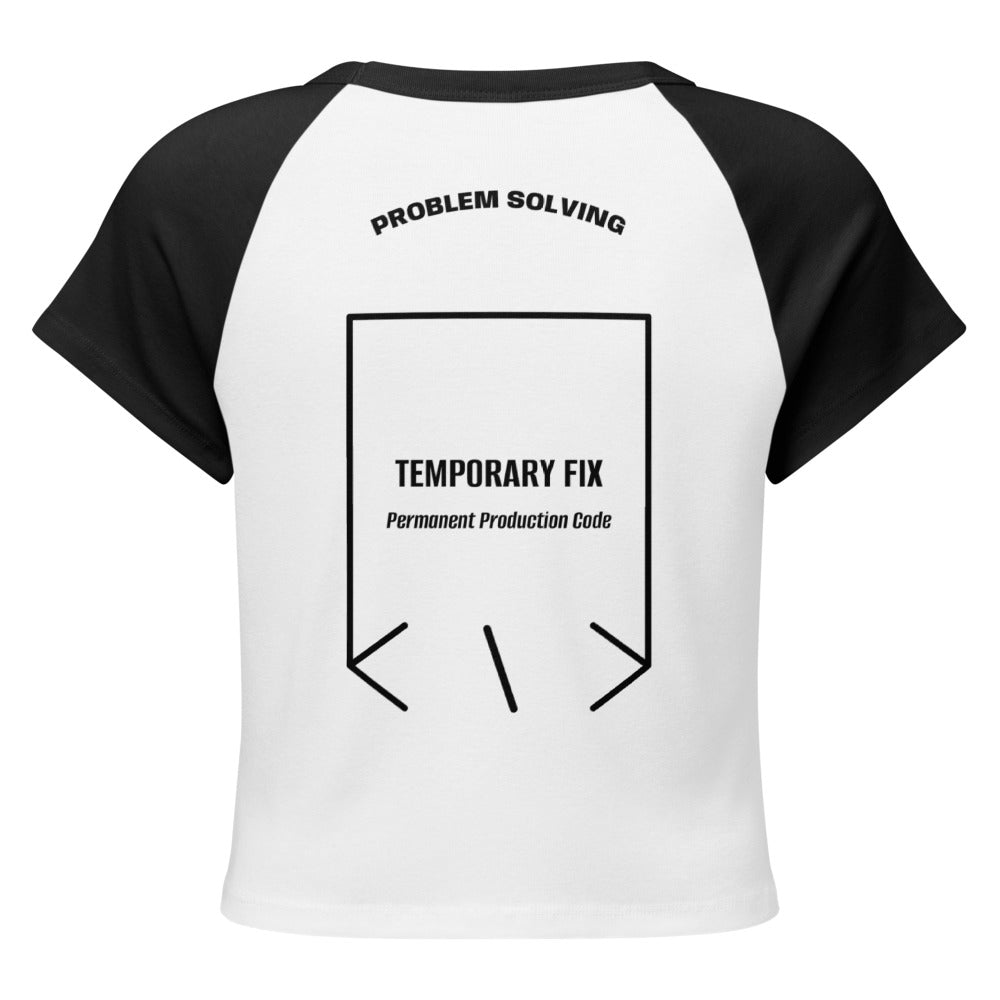Temporary Fix — White/Black Black back mockup