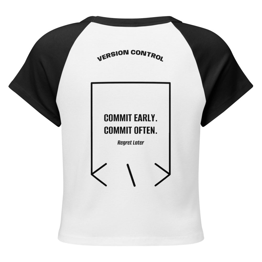 Commit Early. Commit Often. — White/Black Black back mockup