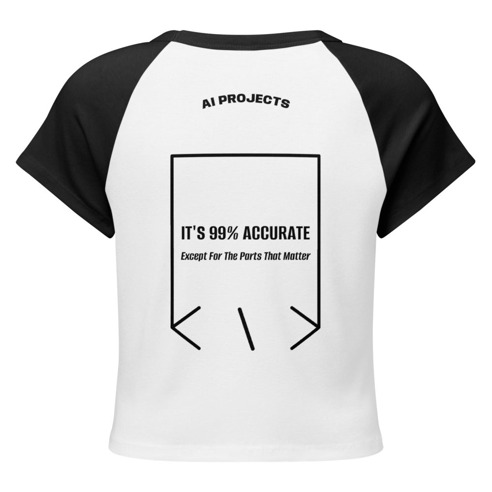 It's 99% Accurate — White/Black Black back mockup