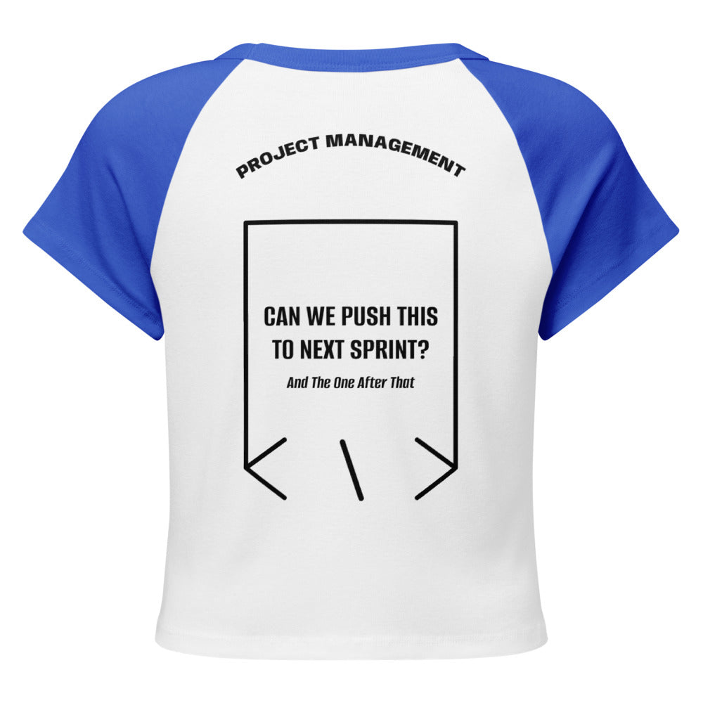 Can We Push This To Next Sprint? — White /True Royal Black back mockup