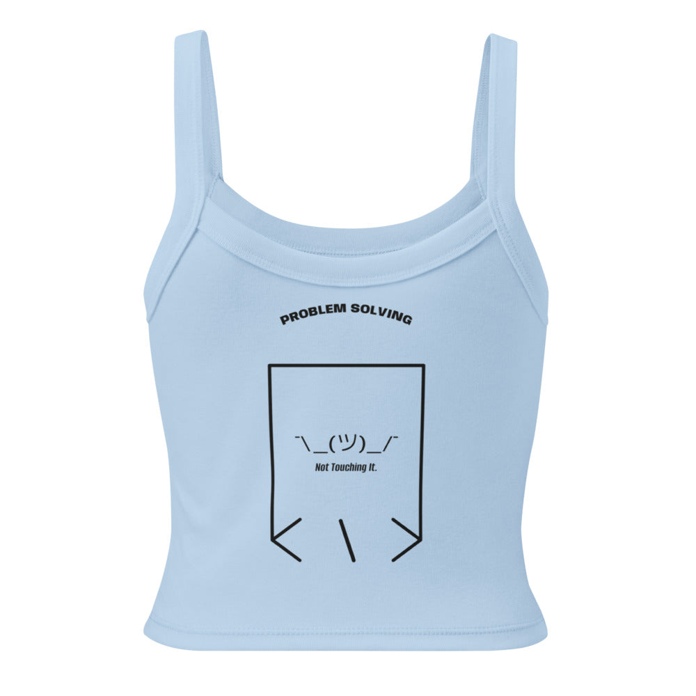 ¯\_(ツ)_/¯ — Solid Baby Blue Blend Solid Black Blend back mockup