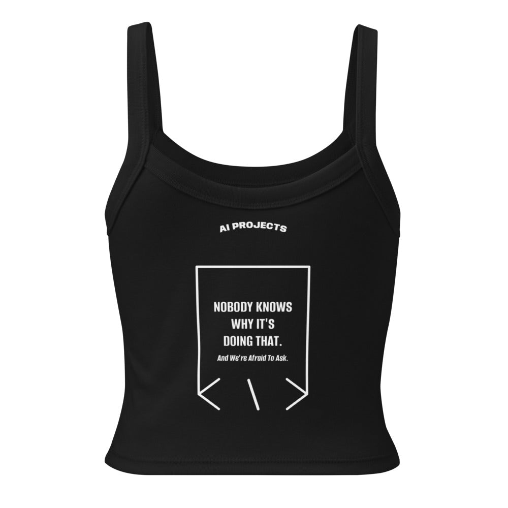 Nobody Knows Why It's Doing That. — Solid Black Blend Solid White Blend back mockup