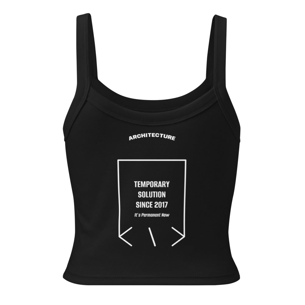 Temporary Solution Since 2017 — Solid Black Blend Solid White Blend back mockup