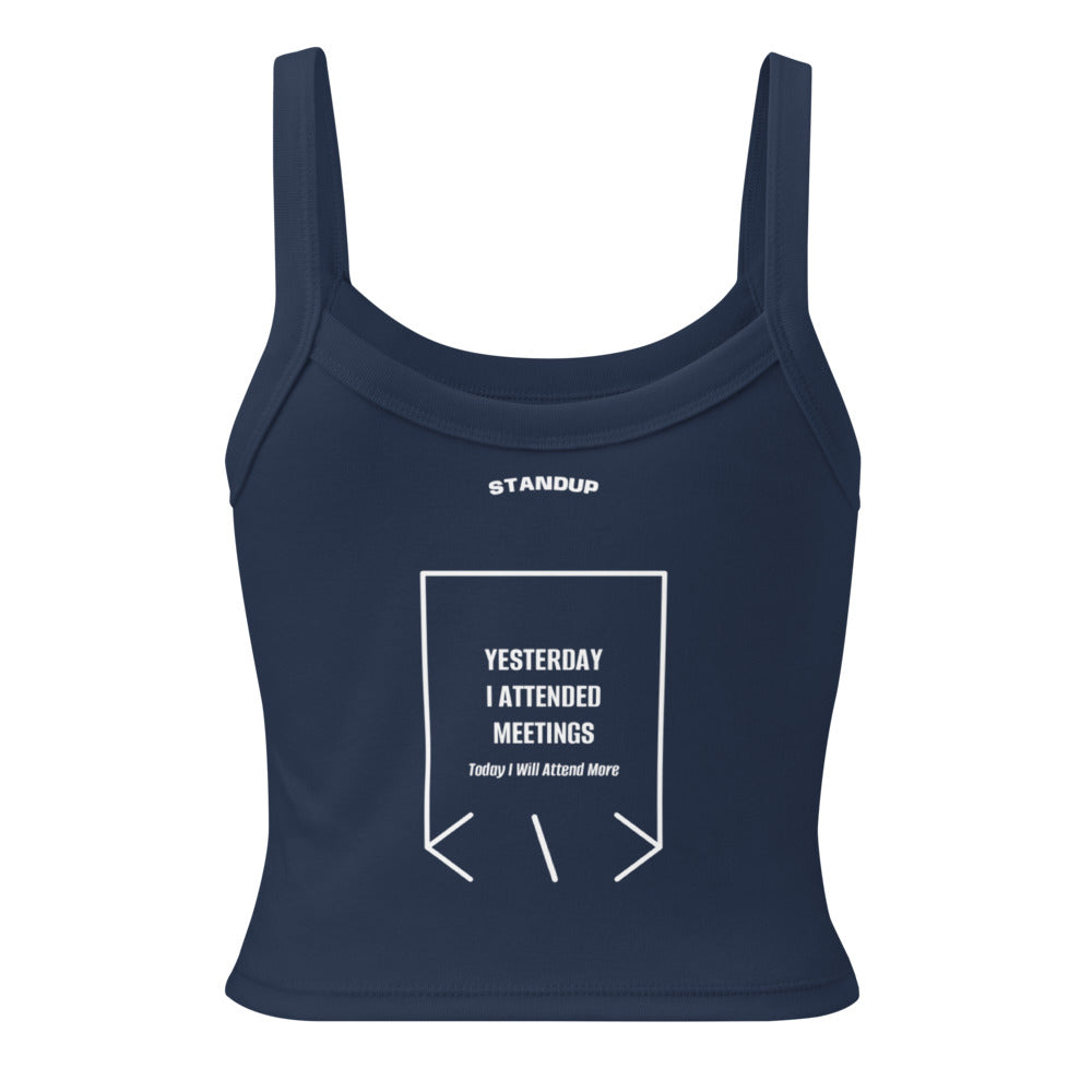 Yesterday I Attended Meetings — Solid Navy Blend Solid White Blend back mockup