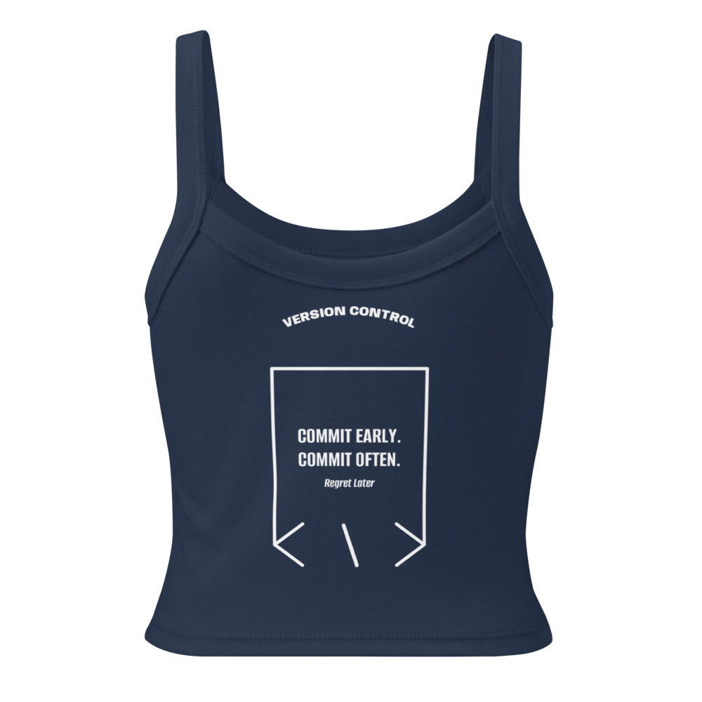 Commit Early. Commit Often. — Solid Navy Blend Solid White Blend back mockup