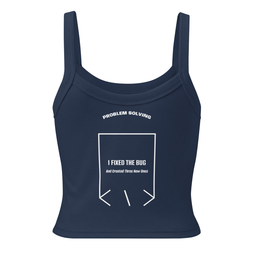 I Fixed The Bug — Solid Navy Blend Solid White Blend back mockup