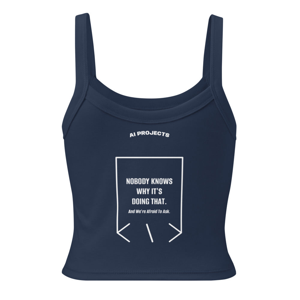 Nobody Knows Why It's Doing That. — Solid Navy Blend Solid White Blend back mockup