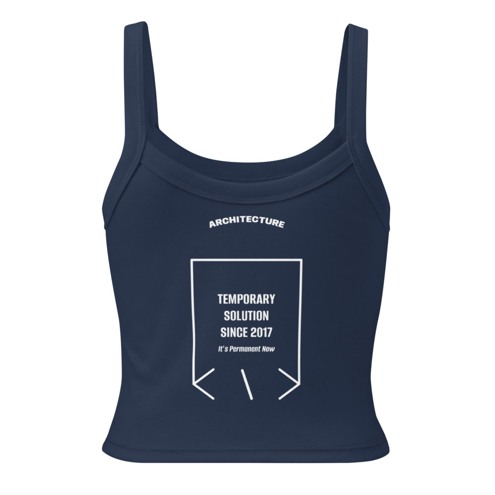 Temporary Solution Since 2017 — Solid Navy Blend Solid White Blend back mockup