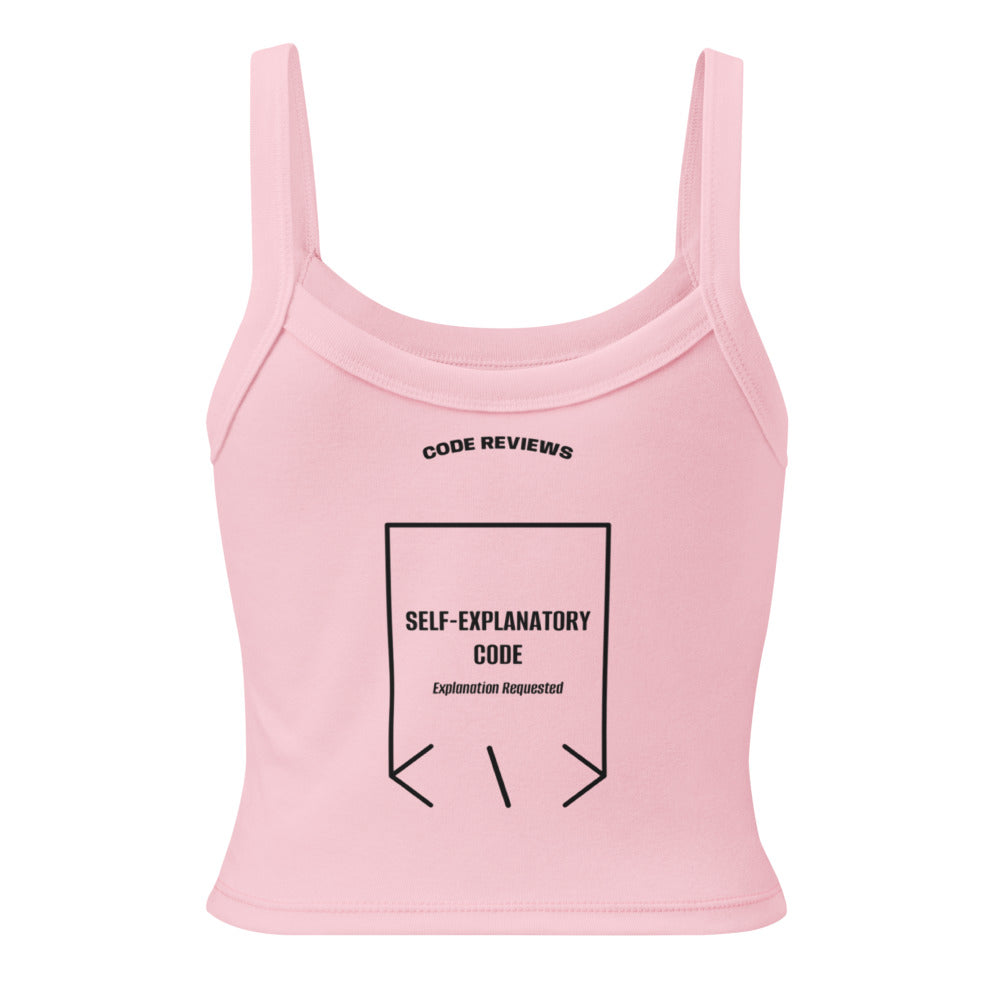 Self-Explanatory Code — secondary back mockup