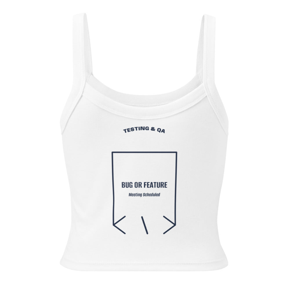 Bug Or Feature — Solid White Blend Solid Navy Blend back mockup