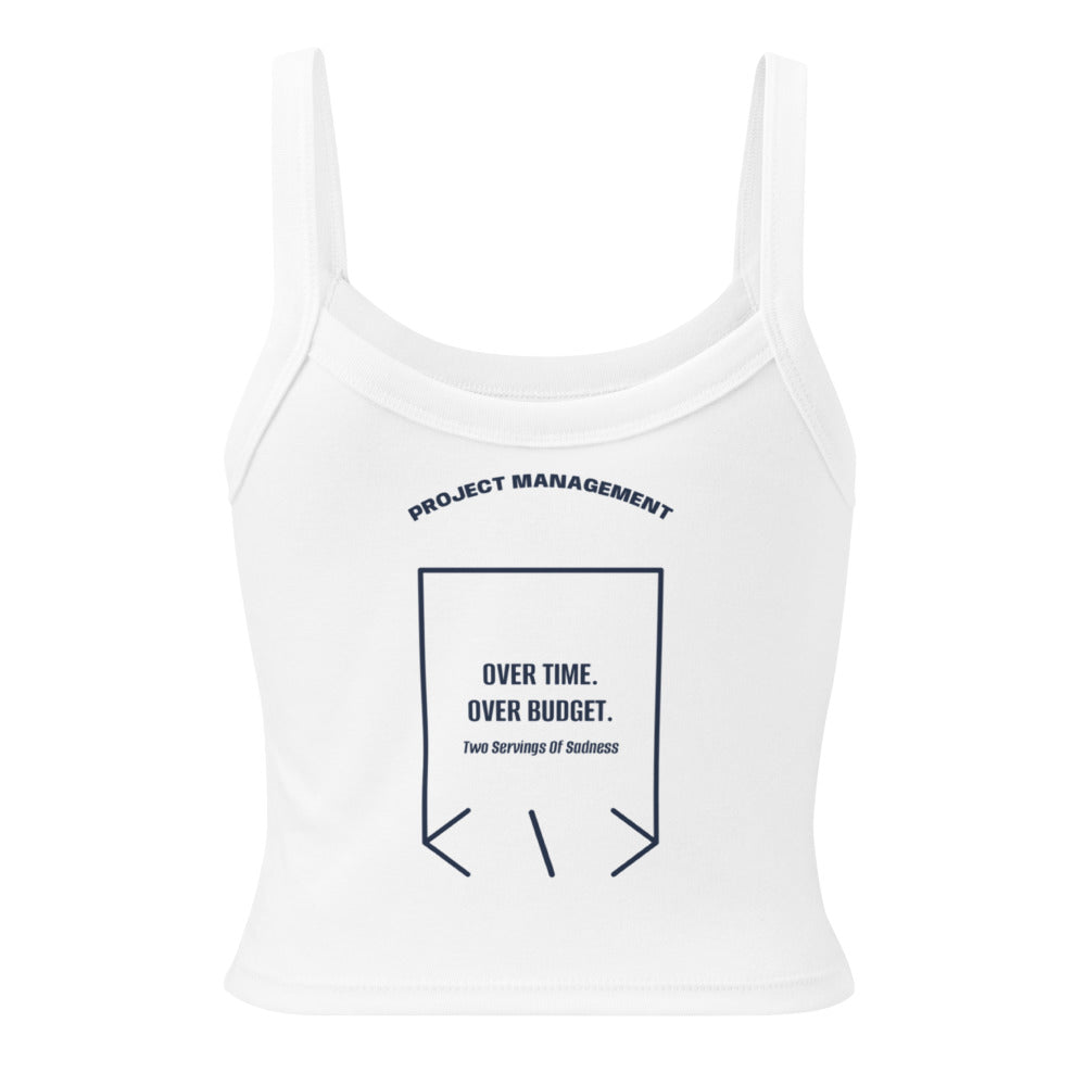 Over Time. Over Budget. — secondary back mockup