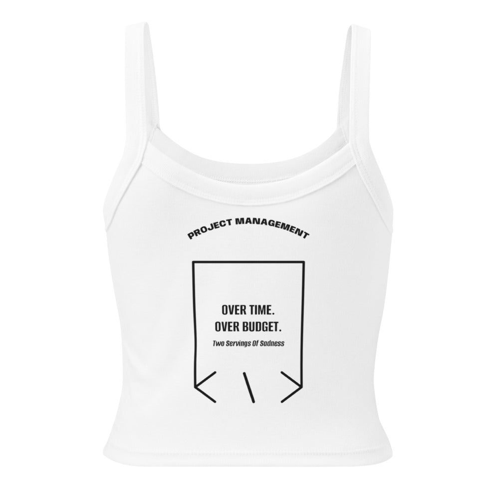 Over Time. Over Budget. — Solid White Blend Solid Black Blend back mockup