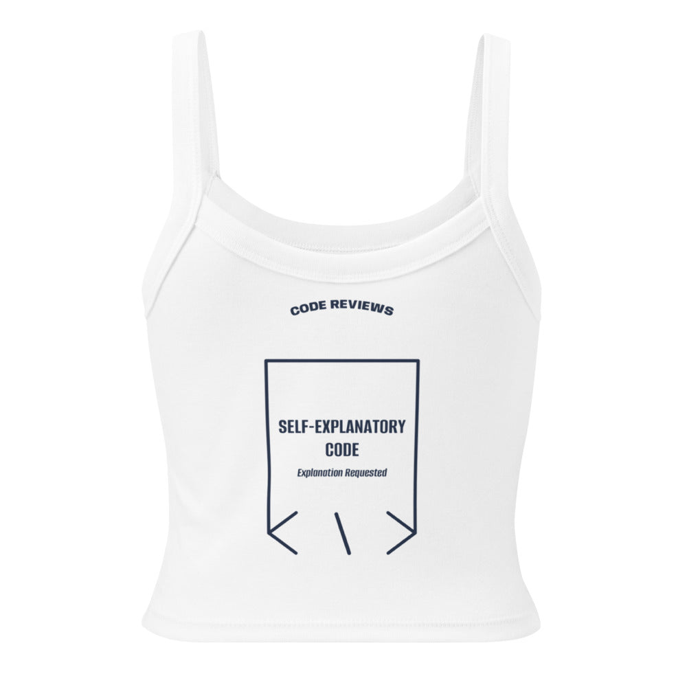 Self-Explanatory Code — Solid White Blend Solid Navy Blend back mockup