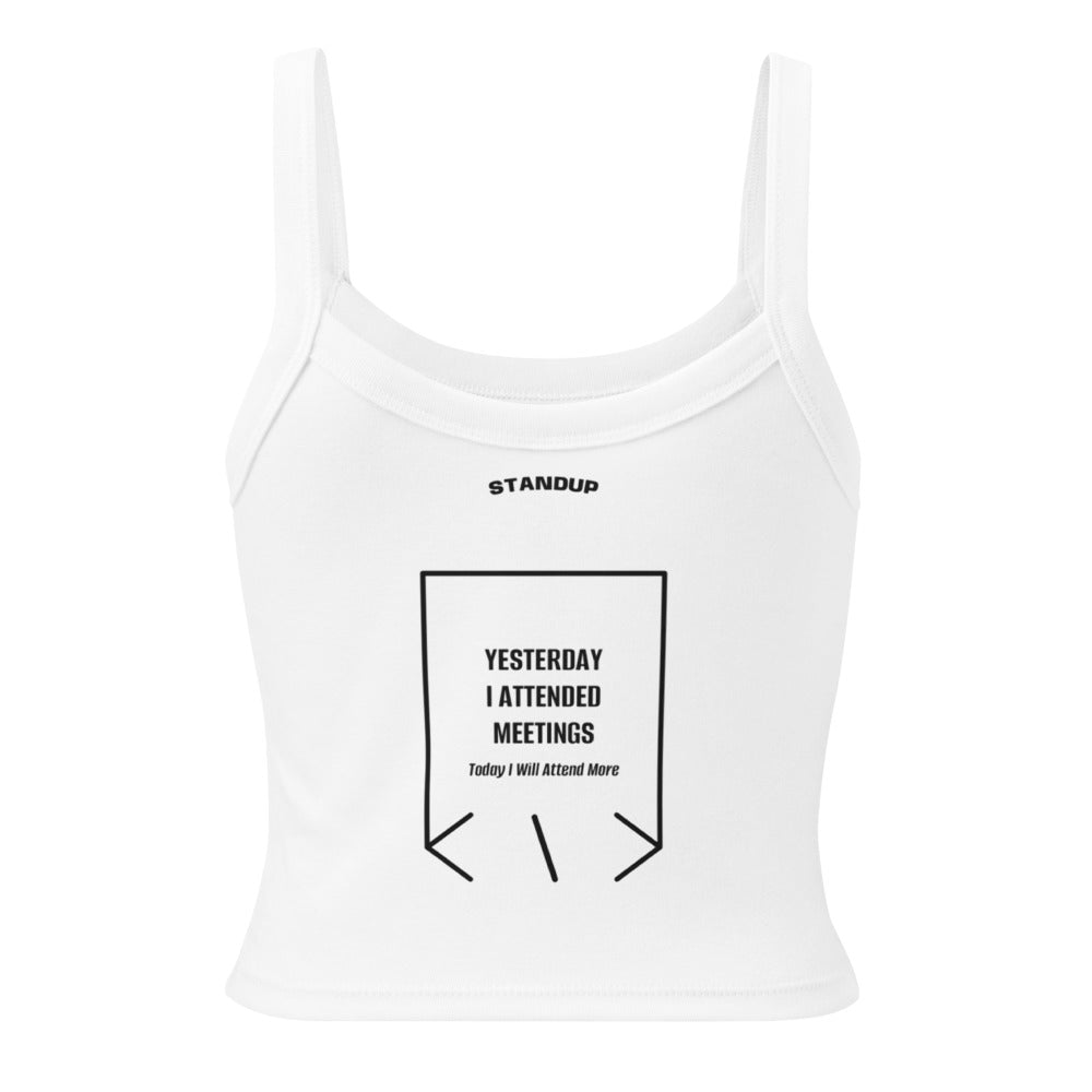 Yesterday I Attended Meetings — Solid White Blend Solid Black Blend back mockup