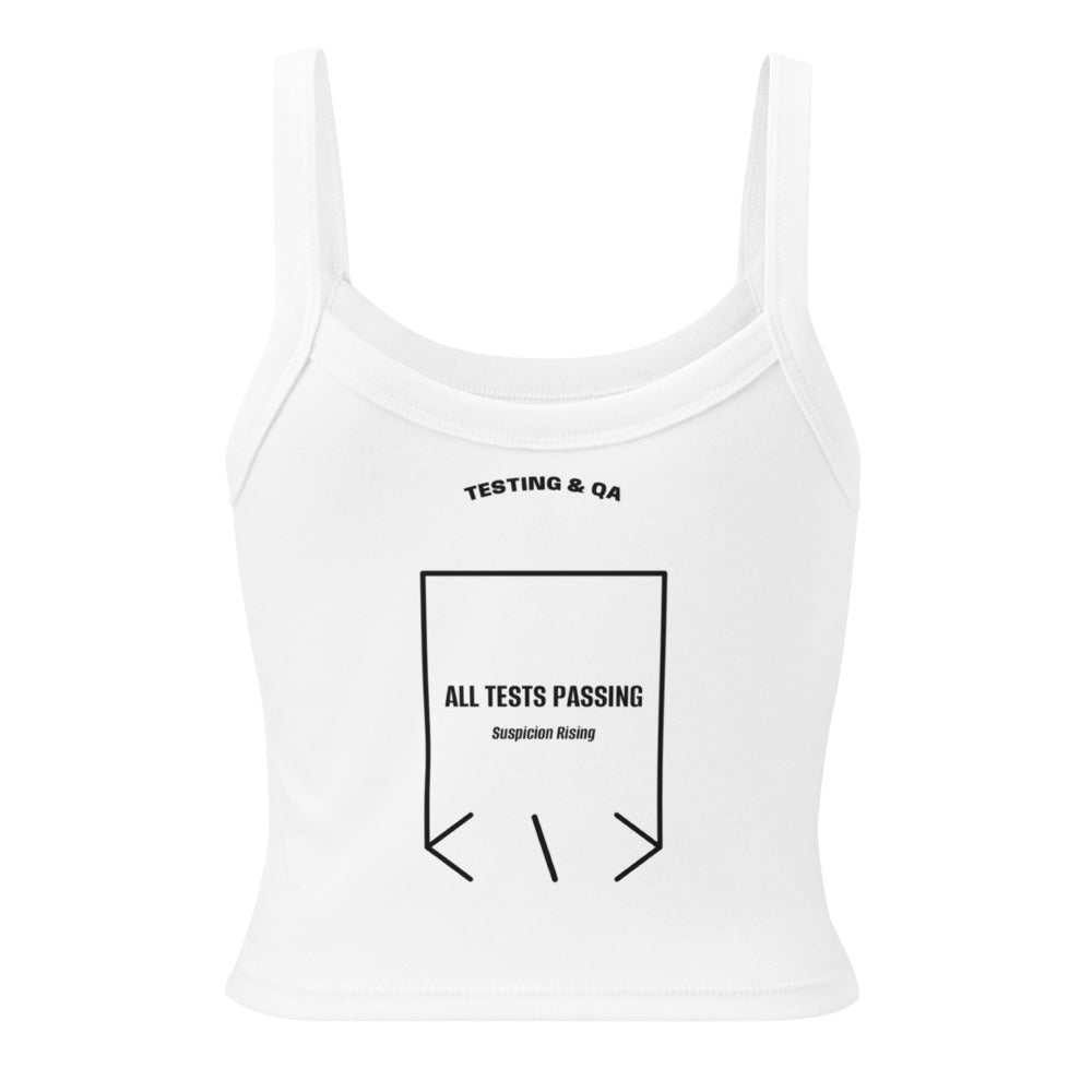 All Tests Passing — Solid White Blend Solid Black Blend back mockup