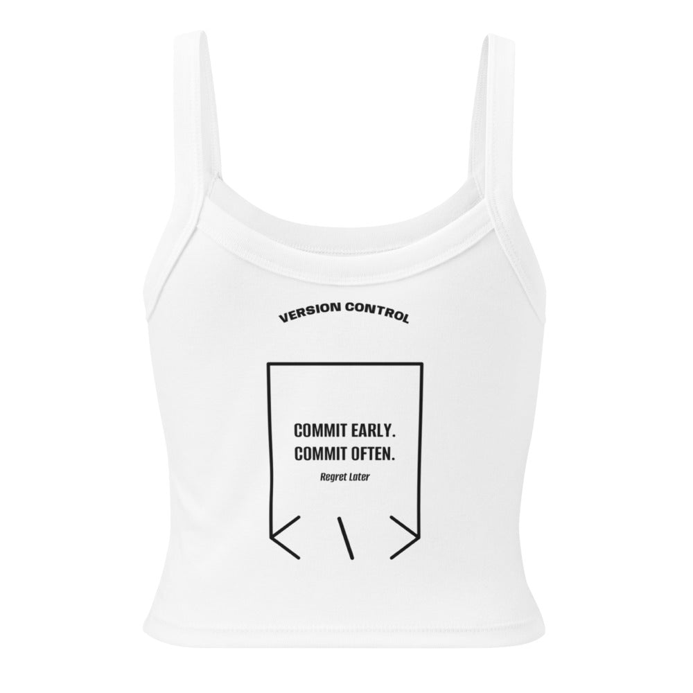 Commit Early. Commit Often. — Solid White Blend Solid Black Blend back mockup