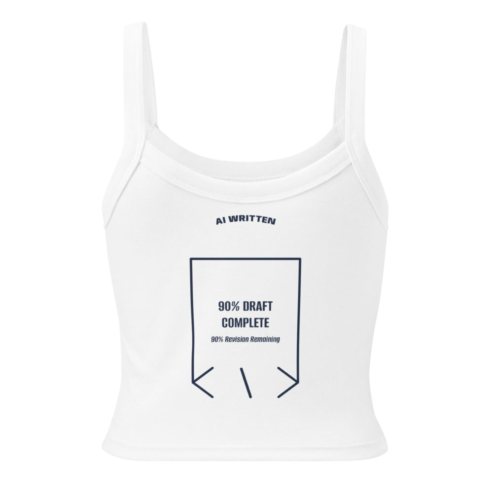 90% Draft Complete — Solid White Blend Solid Navy Blend back mockup